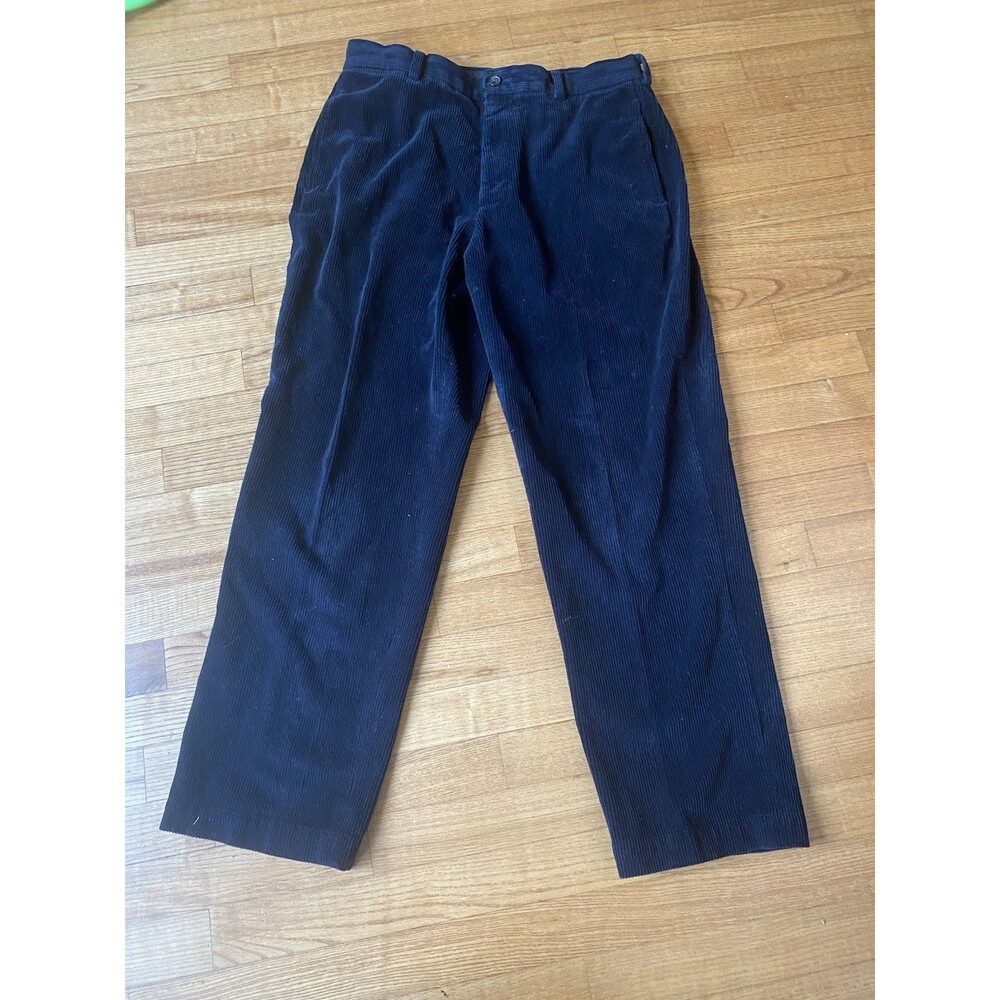 Brooks Brothers Milano Fit Corduroy Pants Mens 34x30 Black Charcoal Chinos